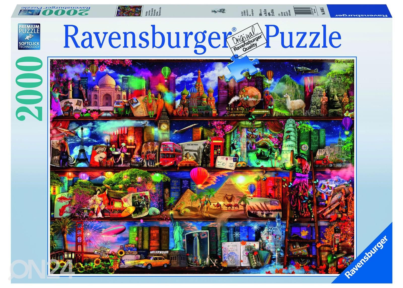 Palapeli Ravensburger Kirjojen maailma 2000 palaa kuvasuurennos