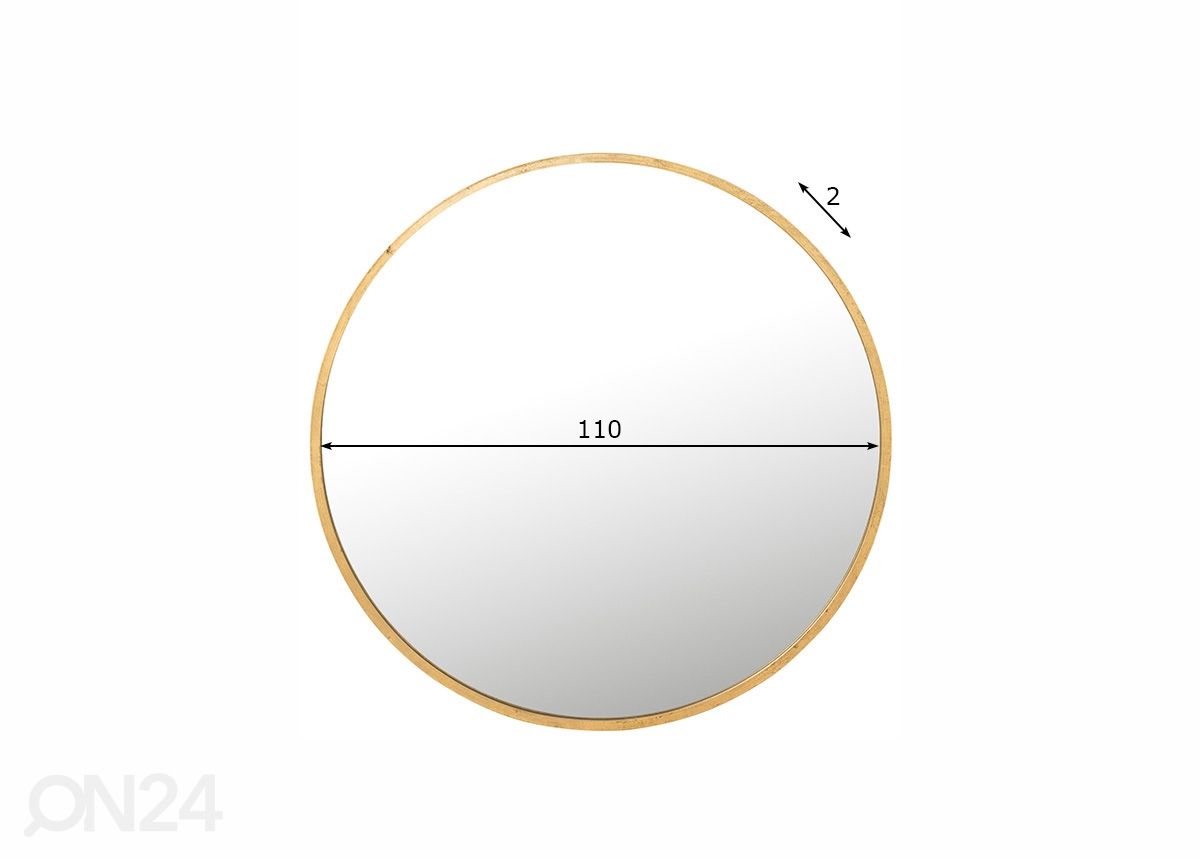 Peili Mona Ø 110 cm kuvasuurennos mitat