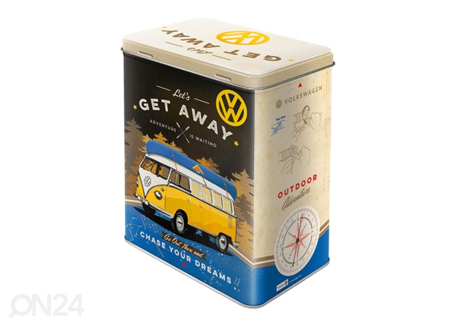 Peltipurkki 3D VW Bulli Let's Get Away 3 L kuvasuurennos