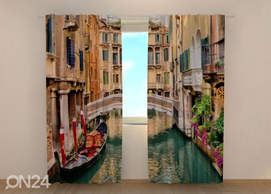 Pimennysverhot Bridge in Venice 240x220 cm kuvasuurennos