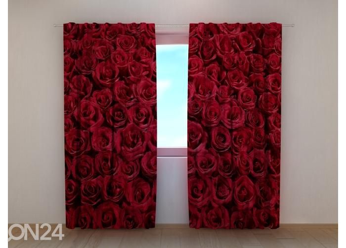 Pimennysverhot Lovely Red Roses 240x220 cm kuvasuurennos