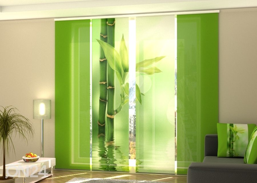 Pimentävä paneeliverho Green Bamboo 240x240 cm kuvasuurennos