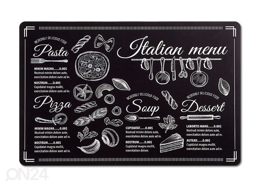 Pöytätabletti Italian menu kuvasuurennos