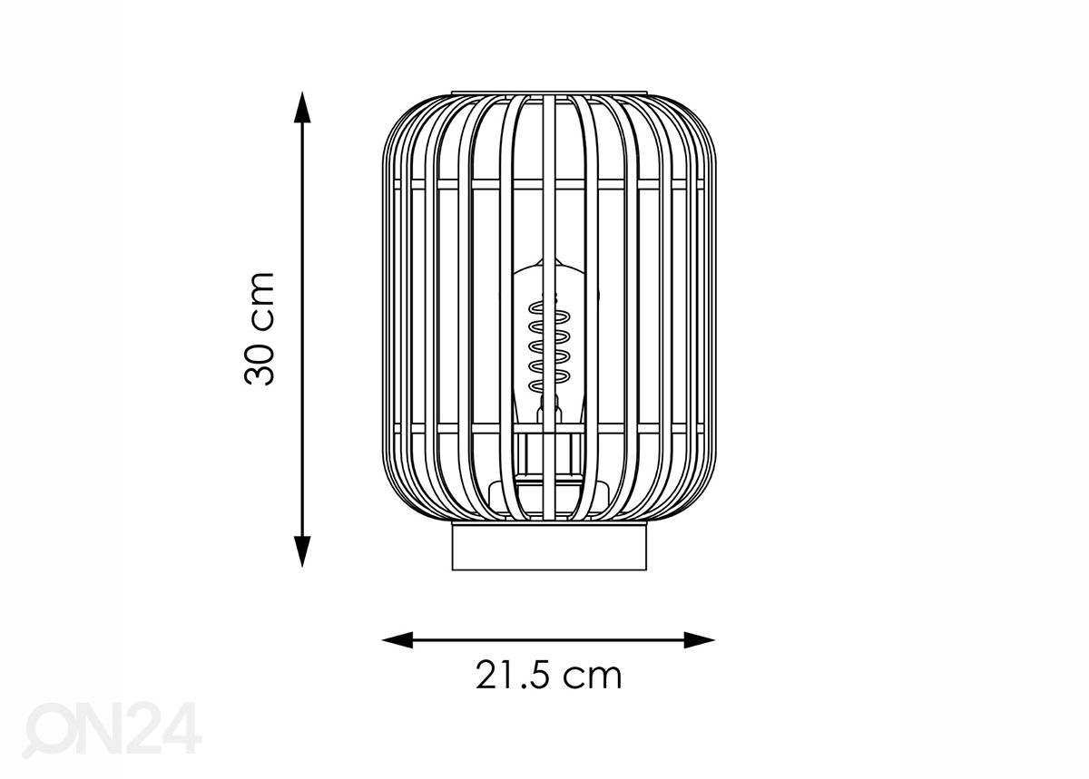 Pöytävalaisin Bamboo kuvasuurennos mitat