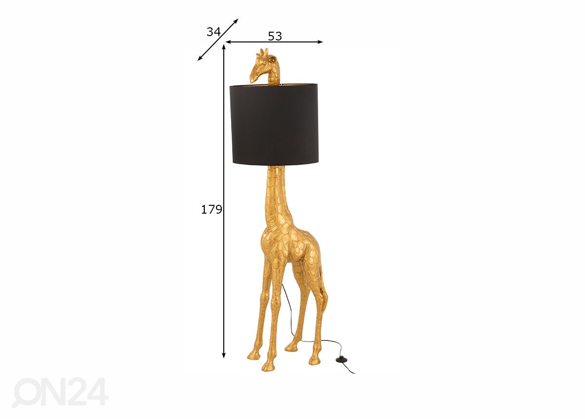 Pöytävalaisin Giraffe kuvasuurennos mitat
