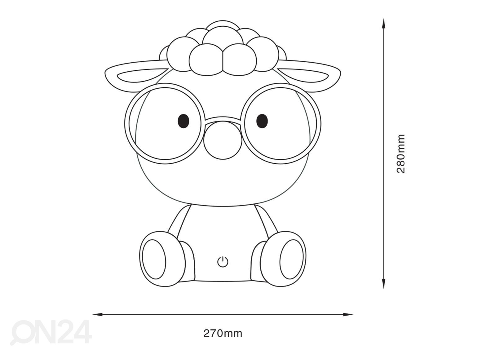 Pöytävalaisin Sheep GR kuvasuurennos mitat