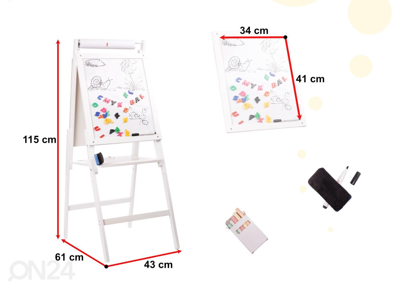 Puinen liitutaulu magneeteilla XXL kuvasuurennos mitat