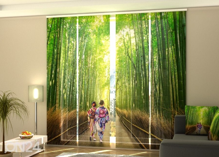Puolipimentävä paneeliverho Bamboo Forest of Arashiyama 240x240 cm kuvasuurennos