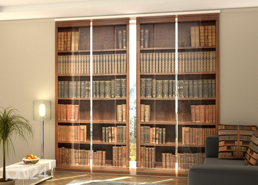 Puolipimentävä paneeliverho Bookcase 1 240x240 cm kuvasuurennos
