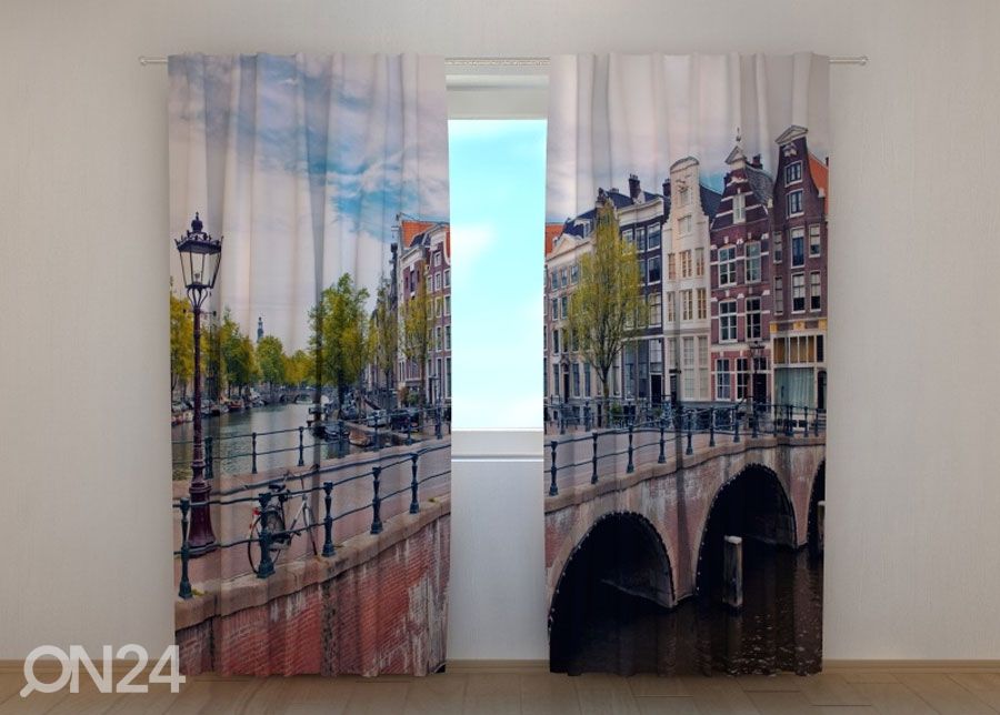 Puolipimentävä verho BRIDGE IN AMSTERDAM 240x220 cm kuvasuurennos