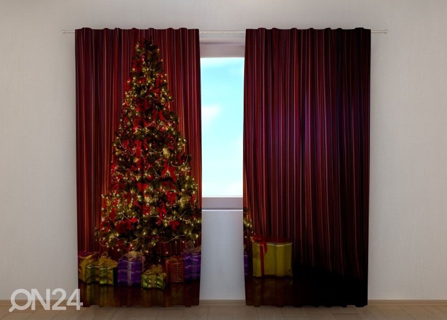 Puolipimentävä verho Christmas Tree 1 240x220 cm kuvasuurennos