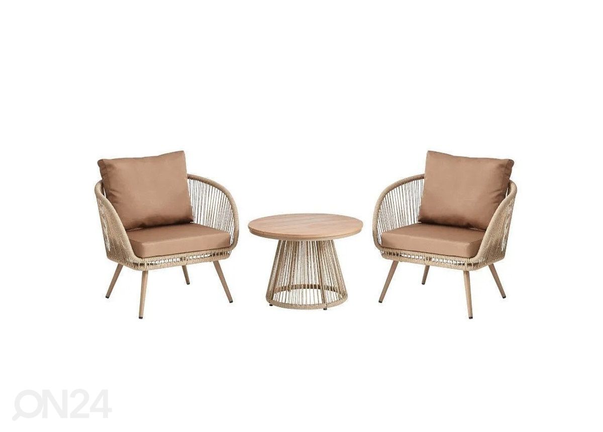 Puutarhakalusteet Duo pöytä + 2 tuolia kuvasuurennos