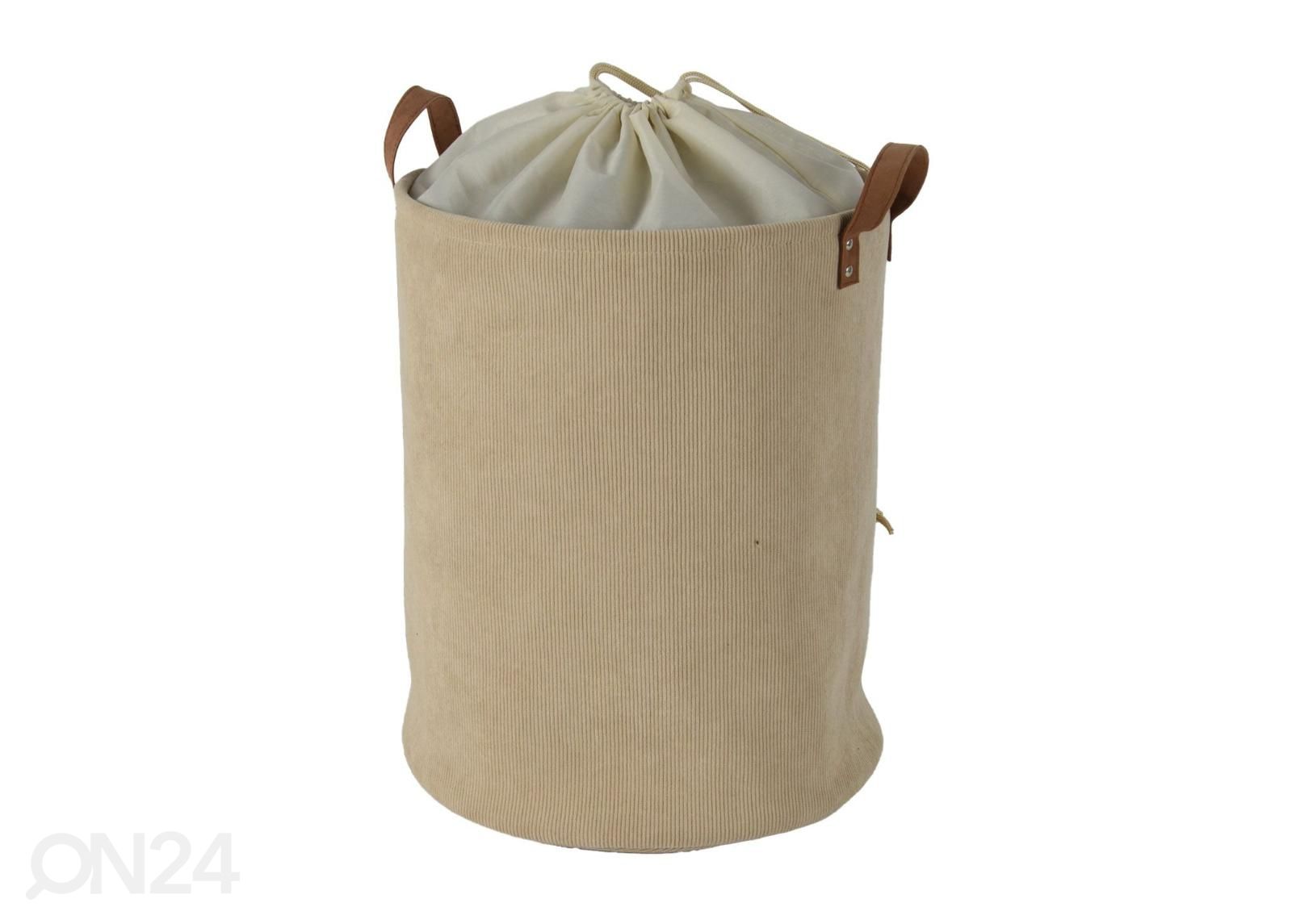 Pyykkikori Lido Leo D38xH48 cm, beige kuvasuurennos