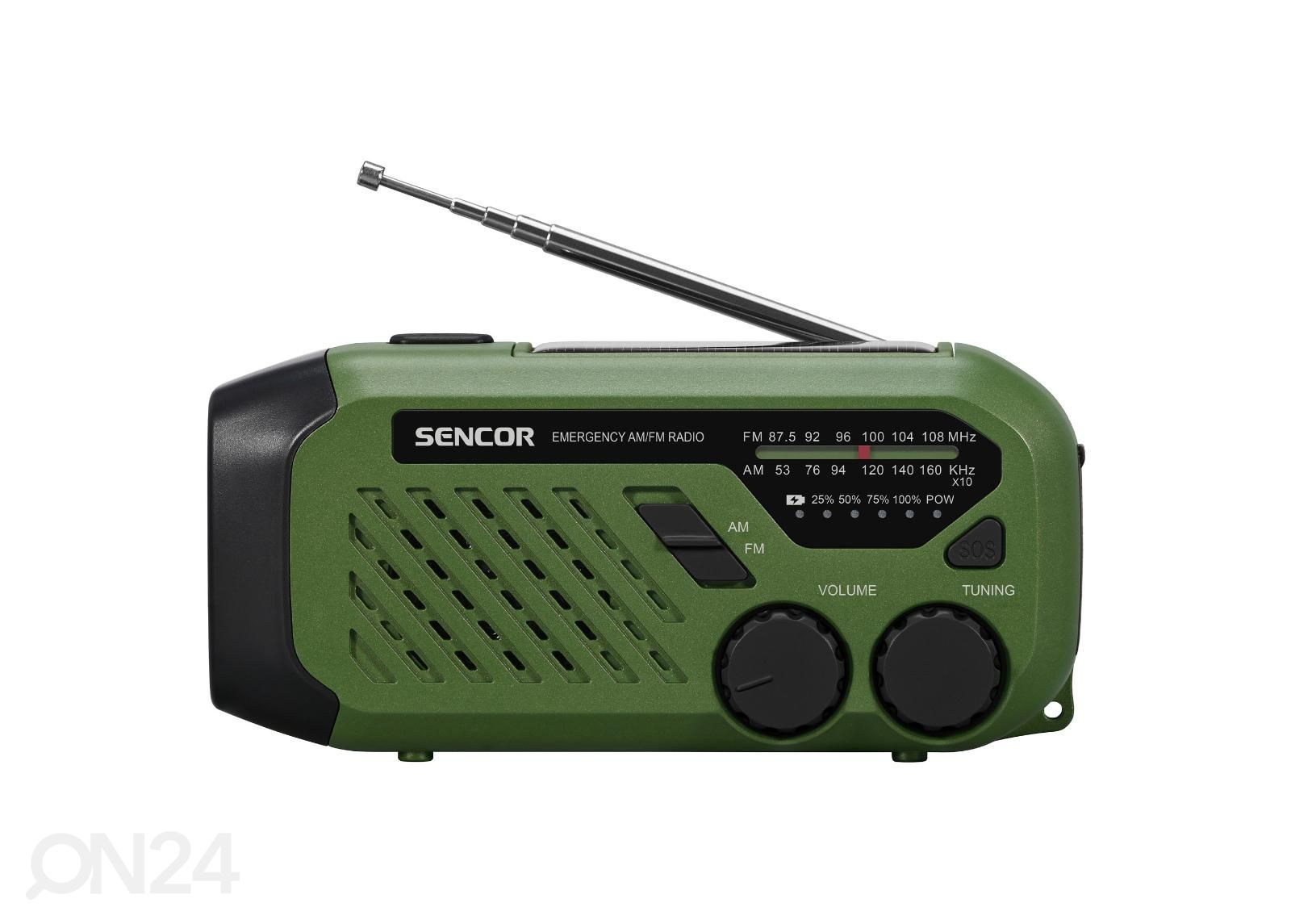 Radio Sencor aurinkokennolla ja dynamolla kuvasuurennos
