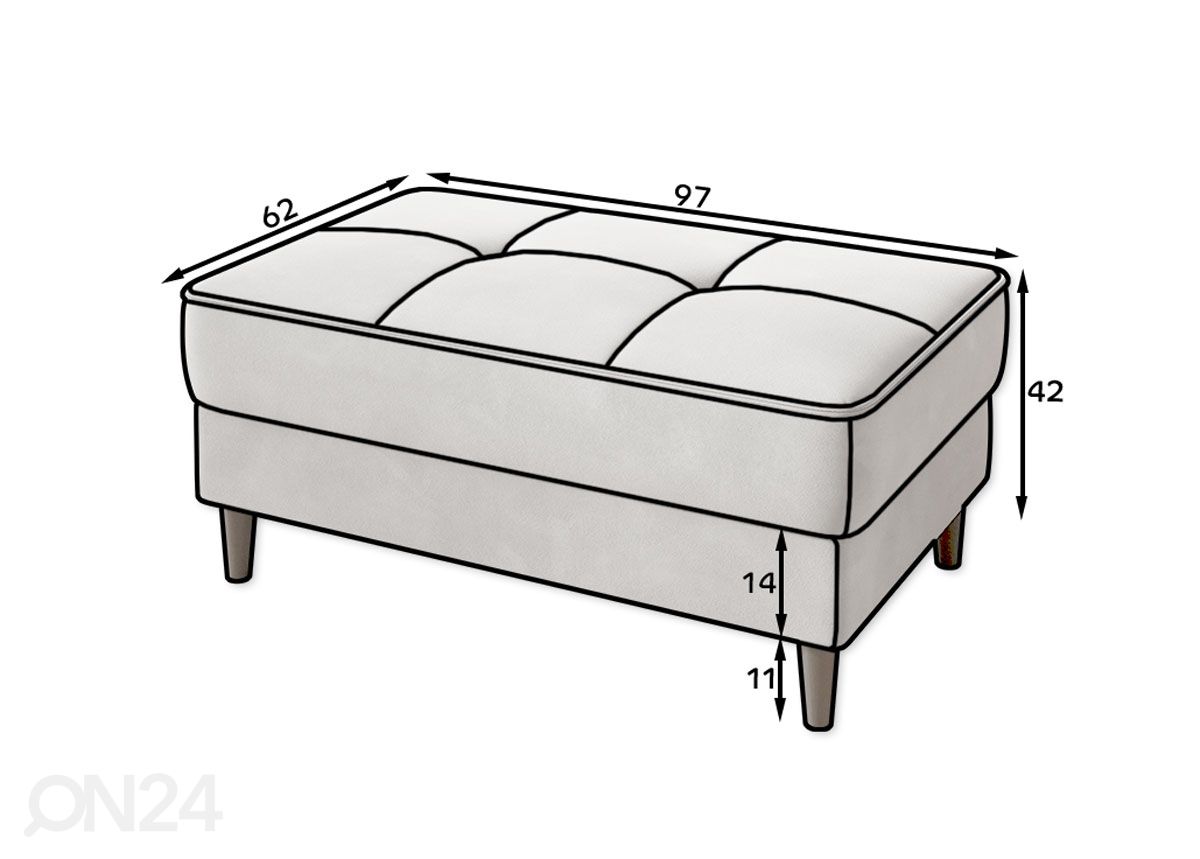 Rahi 62x97 cm kuvasuurennos mitat