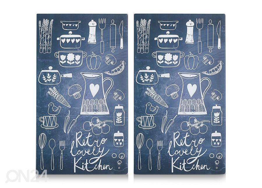 Räiskesuoja/liesisuoja Lovely Kitchen 52x30 cm 2 kpl kuvasuurennos