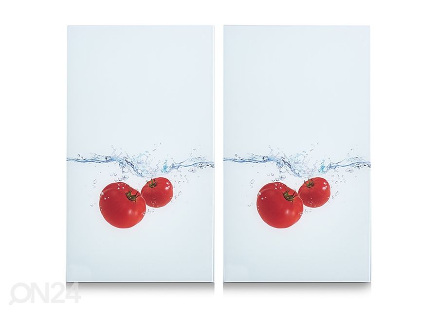 Räiskesuoja/liesisuoja Tomato Splash 52x30 cm 2 kpl kuvasuurennos