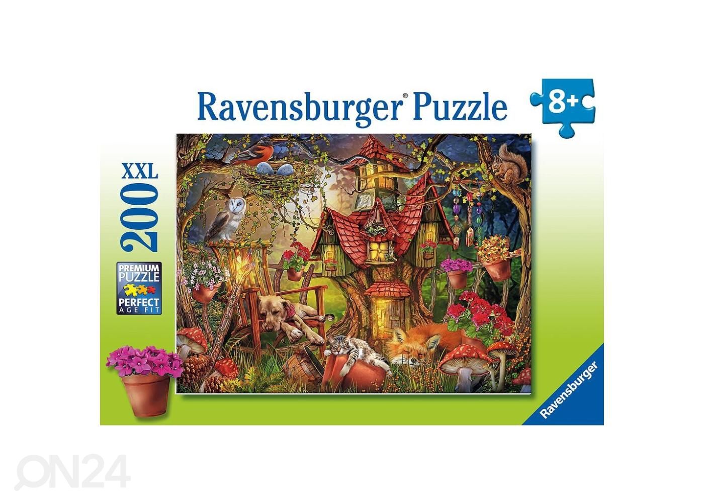 Ravensburger palapeli 200 kpl Metsämökki kuvasuurennos