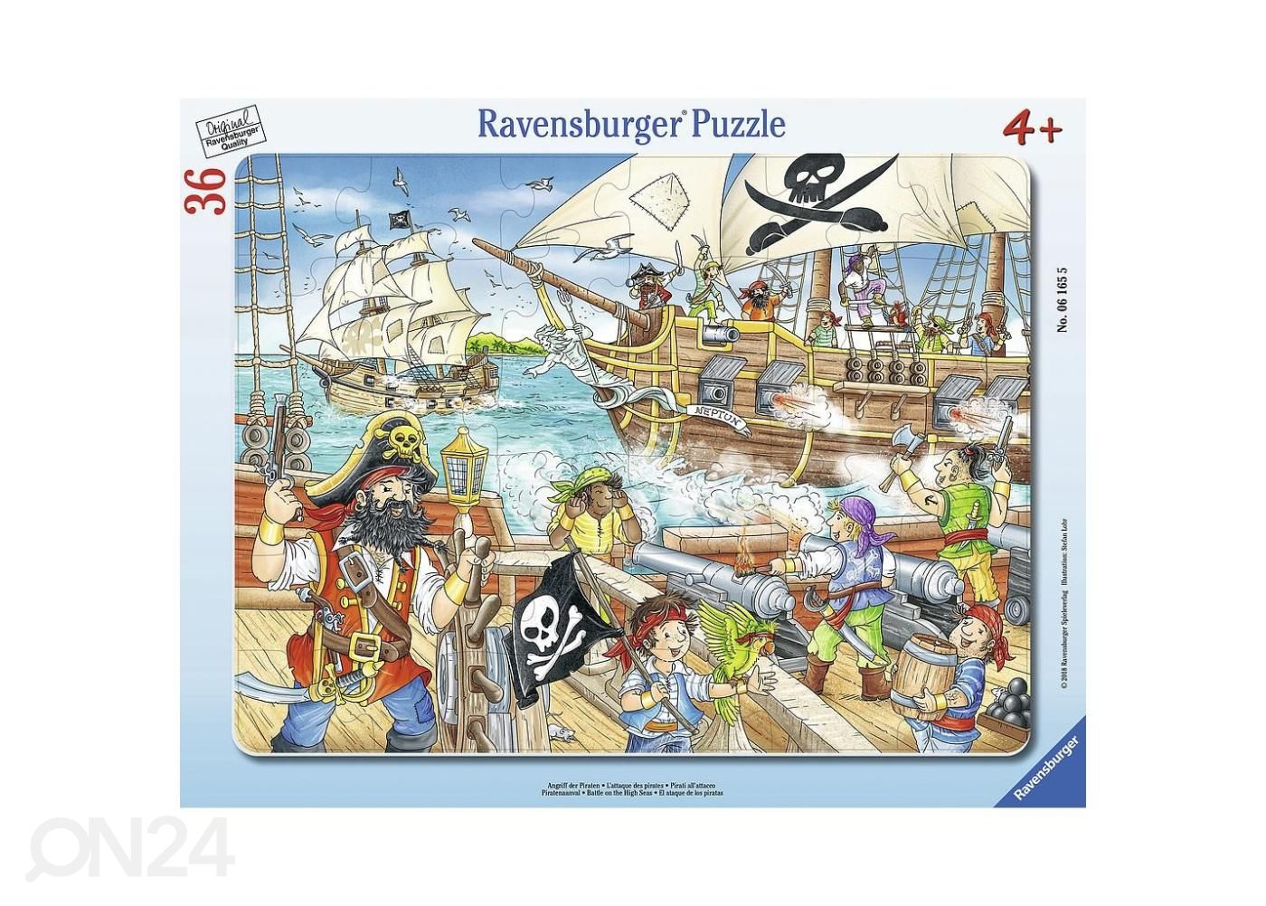 Ravensburger palapeli 36 kpl Merirosvolaiva kuvasuurennos