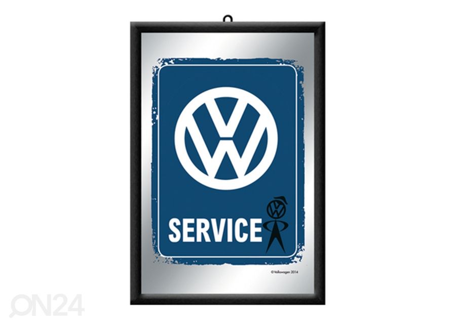 Retro mainospeili VW Service kuvasuurennos