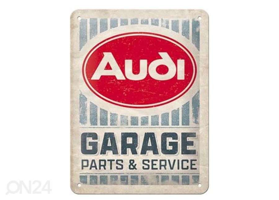 Retro metallitaulu Audi - Garage 15x20 cm kuvasuurennos