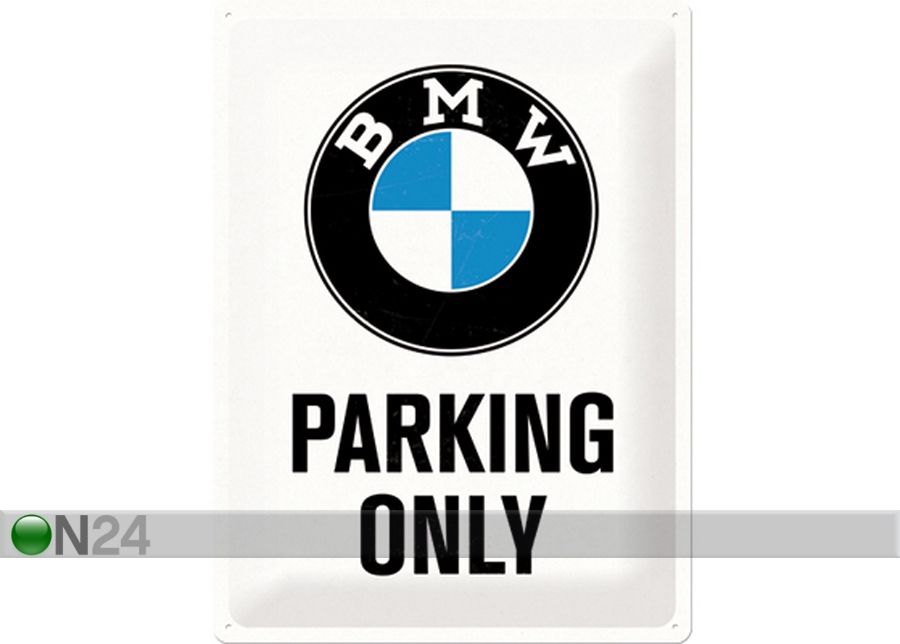 Retro metallitaulu BMW Parking only 30x40cm kuvasuurennos