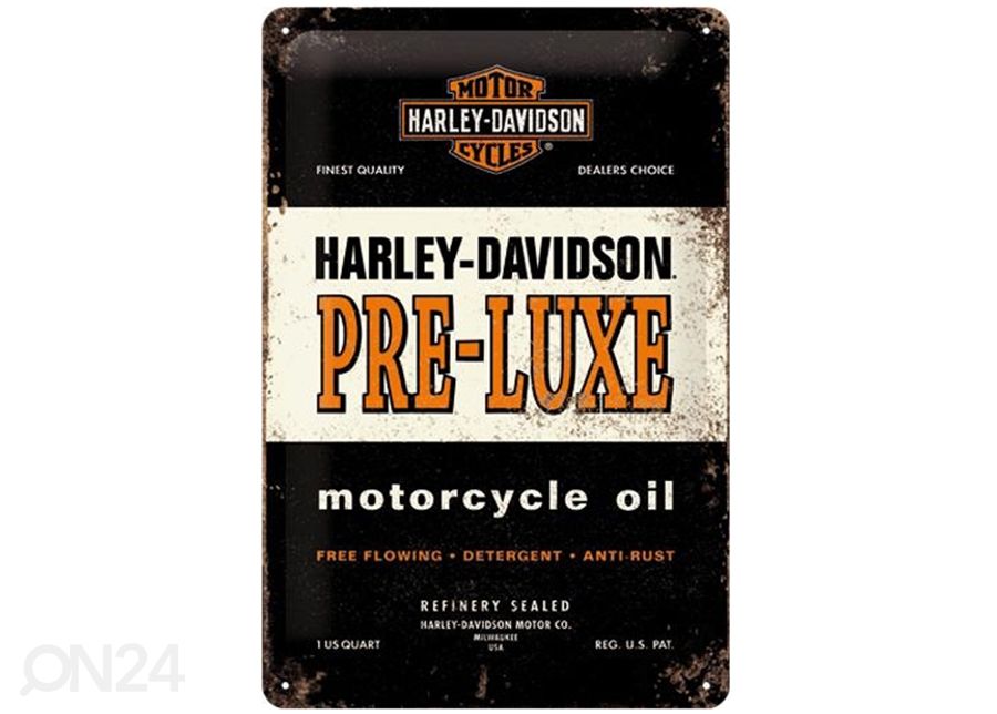 Retro metallitaulu Harley-Davidson Pre-Luxe 20x30 cm kuvasuurennos