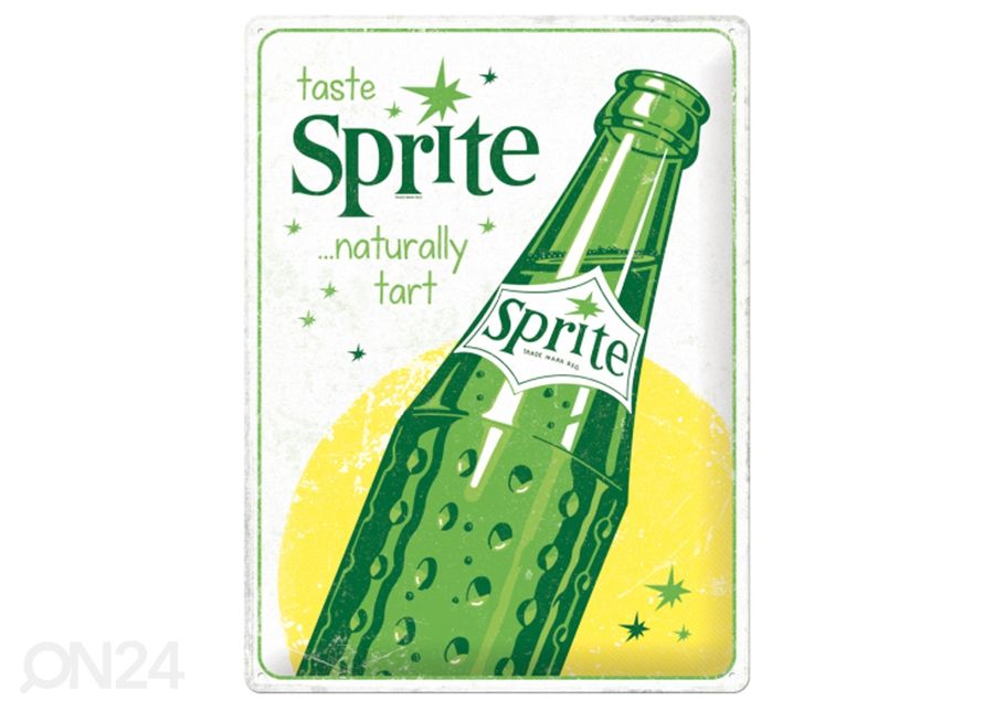 Retro metallitaulu Sprite - Bottle 30x40 cm kuvasuurennos