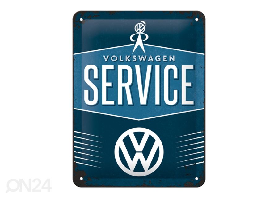 Retro metallitaulu VW Service 15x20 cm kuvasuurennos