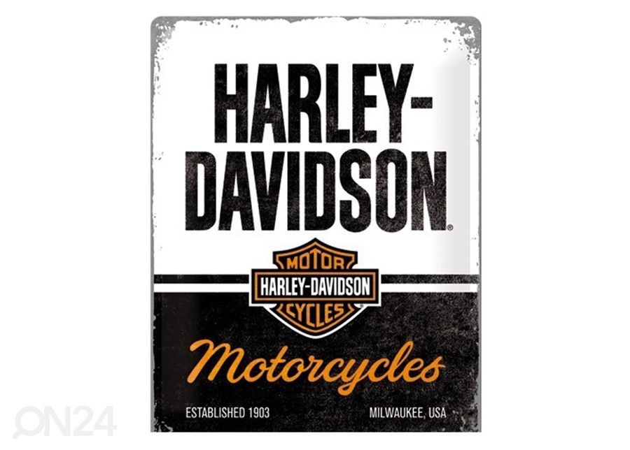 Retrotyylinen metallitaulu Harley-Davidson - Motorcycles 30x40 cm kuvasuurennos