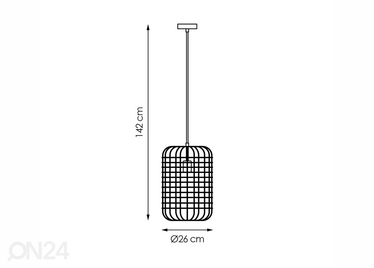 Riippuvalaisin Netting kuvasuurennos mitat