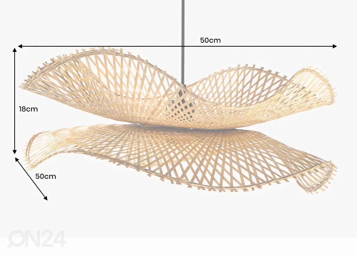 Riippuvalaisin Organic Living Ø 50 cm kuvasuurennos mitat