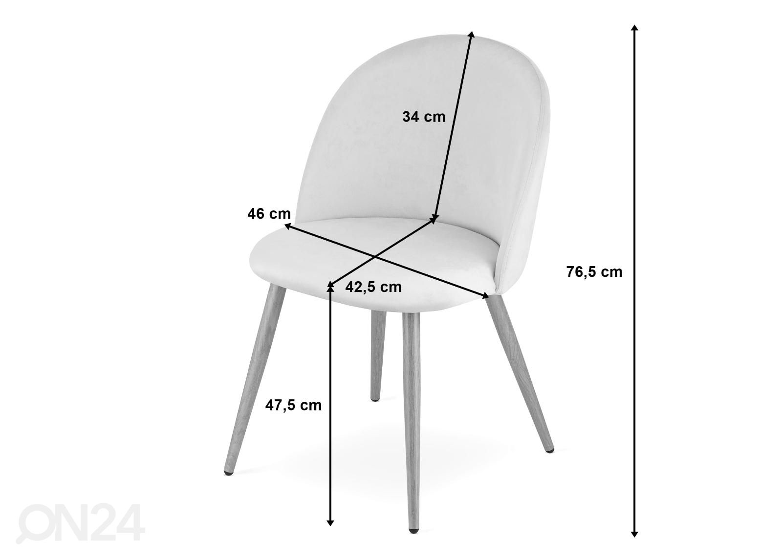 Ruokapöydän tuoli Bello kuvasuurennos mitat