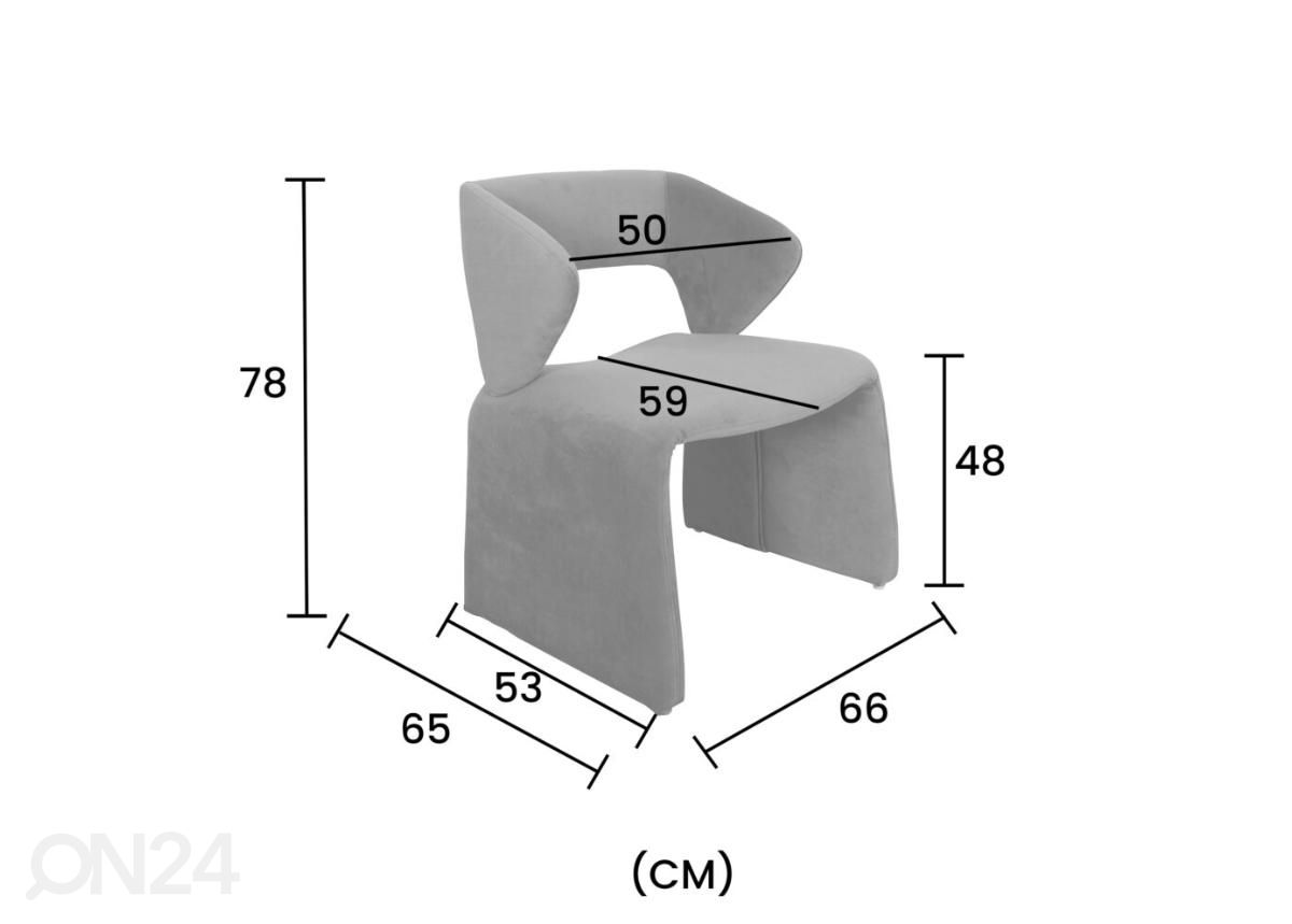 Ruokapöydän tuoli Nua kuvasuurennos mitat