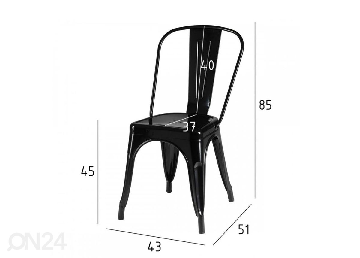 Ruokapöydän tuolit Korona, 4 kpl kuvasuurennos mitat