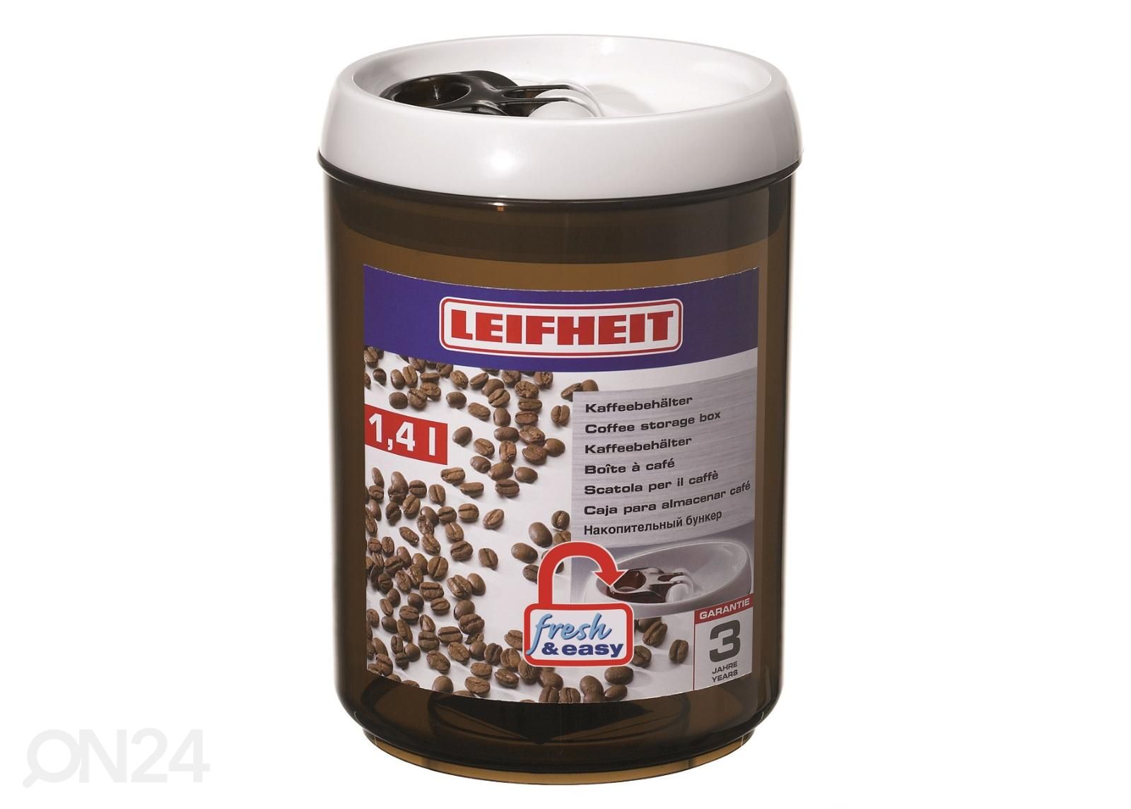 Säilytyspurkki Leifheit Fresh & Easy pyöreä 1,4 L kuvasuurennos