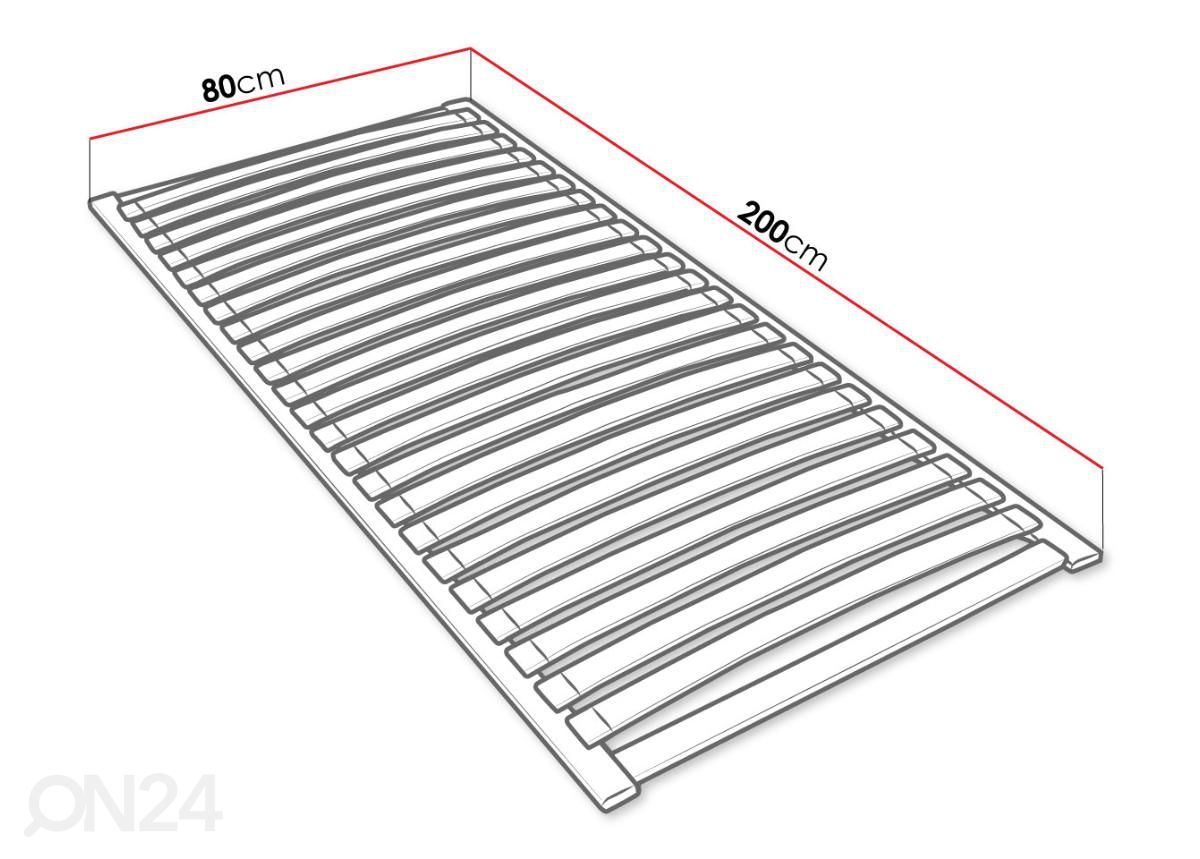 Sälepohja 80x200 cm kuvasuurennos mitat