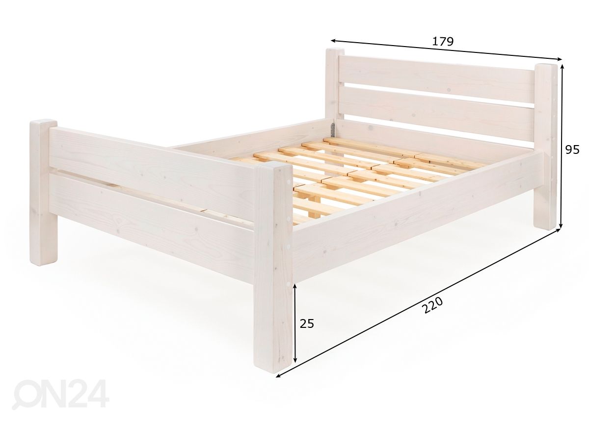 Sänky 160x200 cm kuvasuurennos mitat