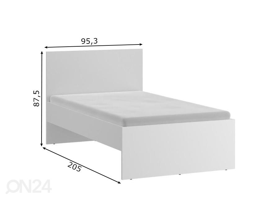 Sänky Marlow 90x200 cm kuvasuurennos mitat