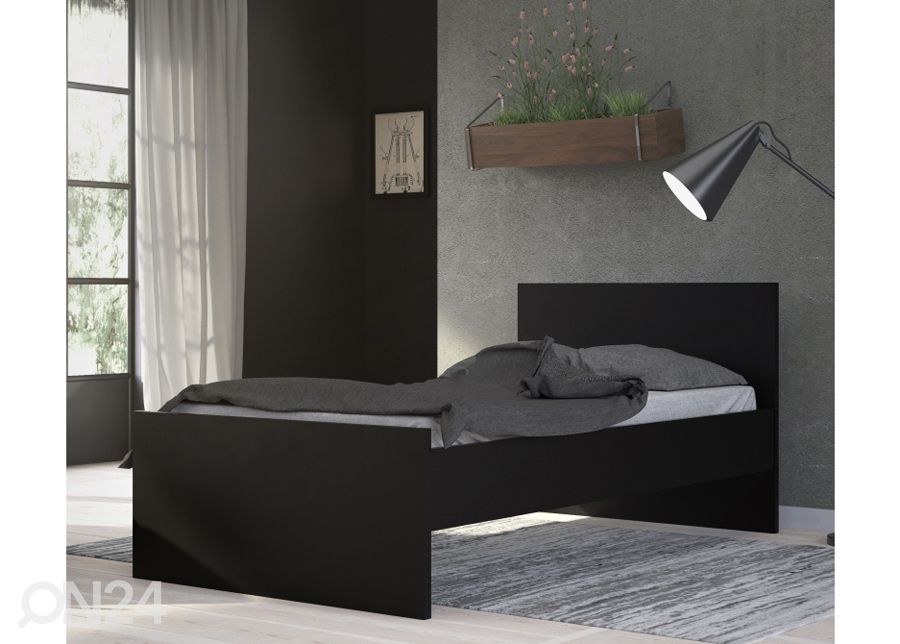 Sänky NAIA 90x190 cm, matta musta kuvasuurennos