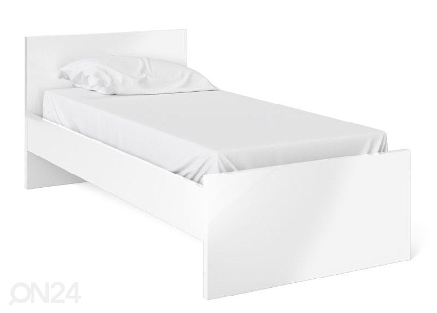 Sänky Naia 90x190 cm, valkoinen korkeakiilto kuvasuurennos