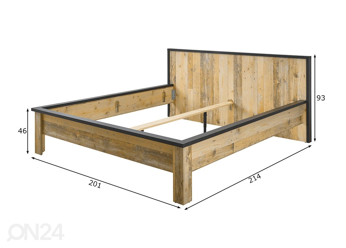 Sänky Sherwood 180x200 cm kuvasuurennos mitat