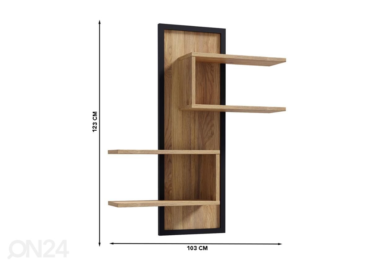 Seinähylly 103 cm kuvasuurennos mitat