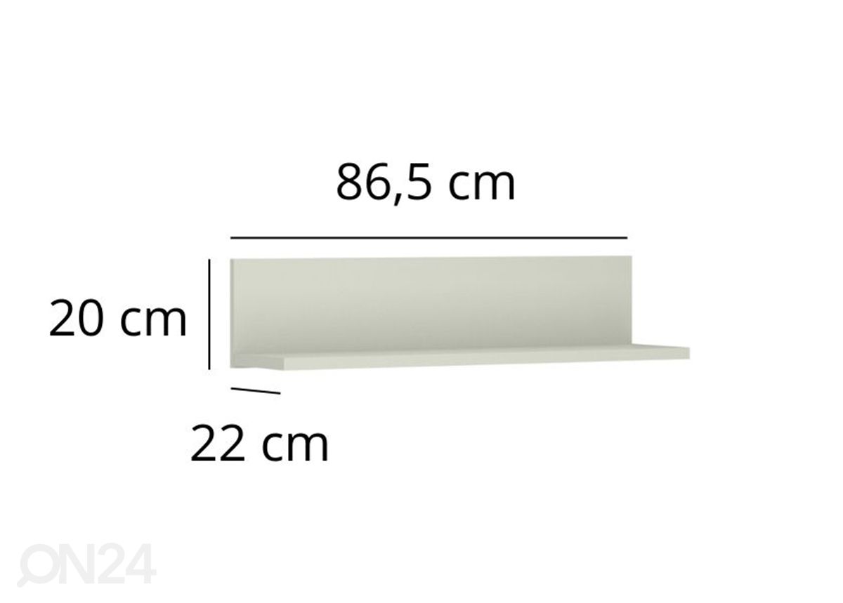 Seinähylly Karin 90 cm kuvasuurennos mitat