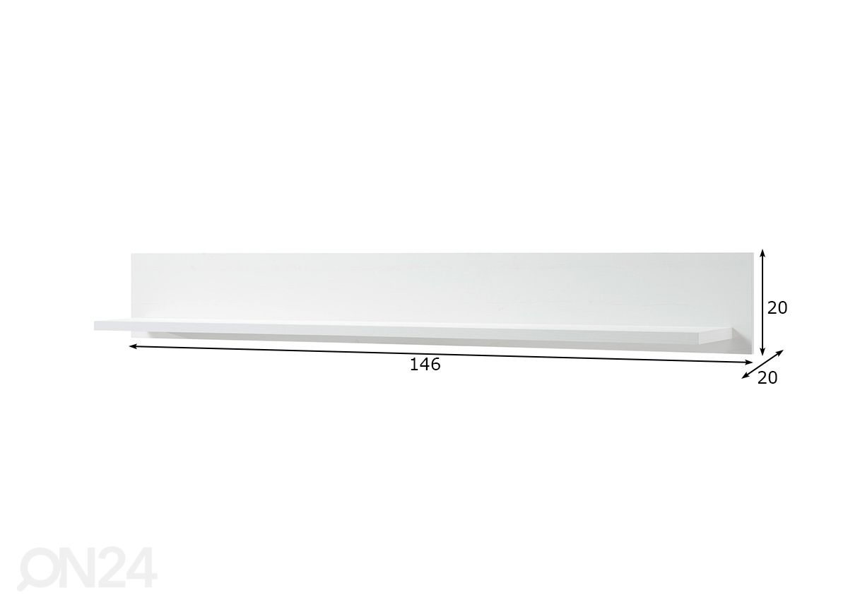 Seinähylly Landhaus 146 cm kuvasuurennos mitat