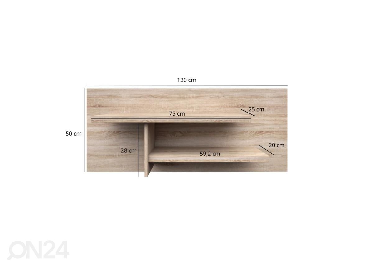 Seinähylly Norton kuvasuurennos mitat