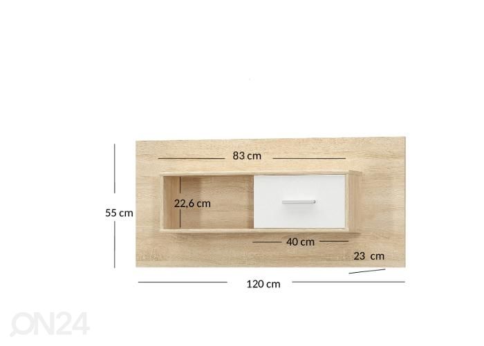 Seinähylly Tips kuvasuurennos mitat