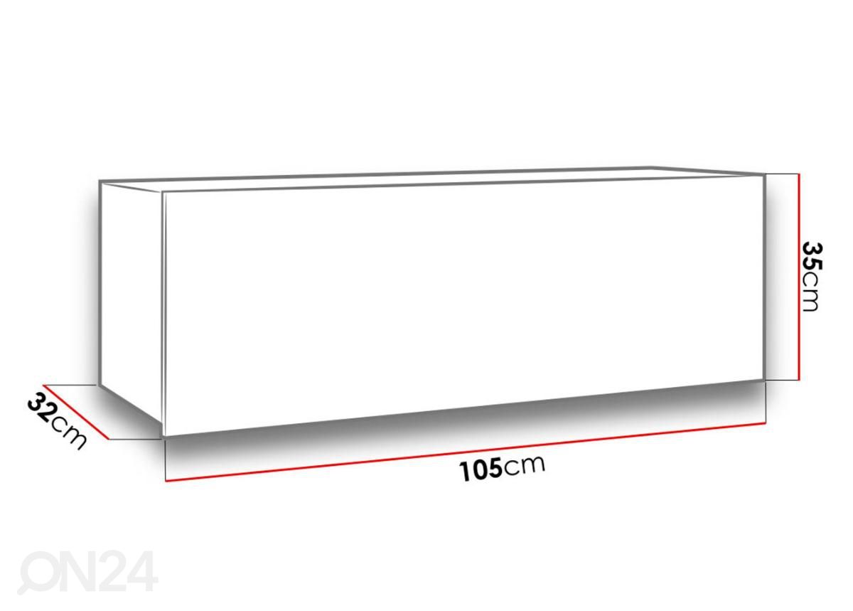 Seinäkaappi 105 cm kuvasuurennos mitat