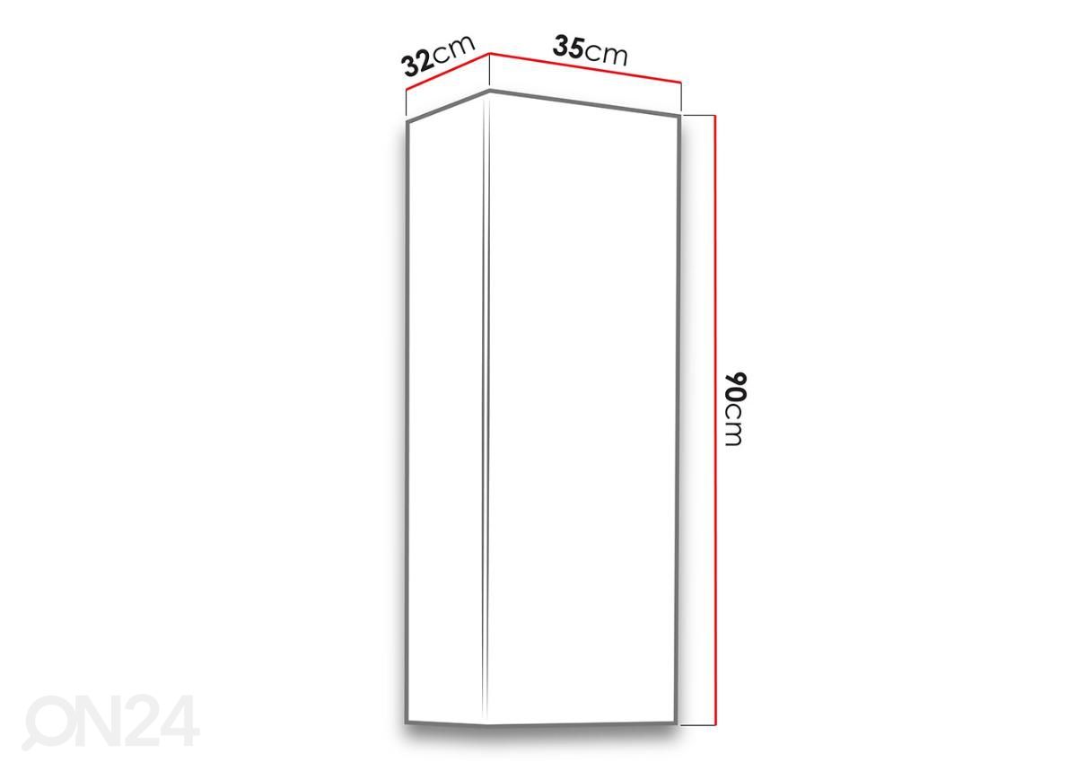 Seinäkaappi Figo 35 cm kuvasuurennos mitat