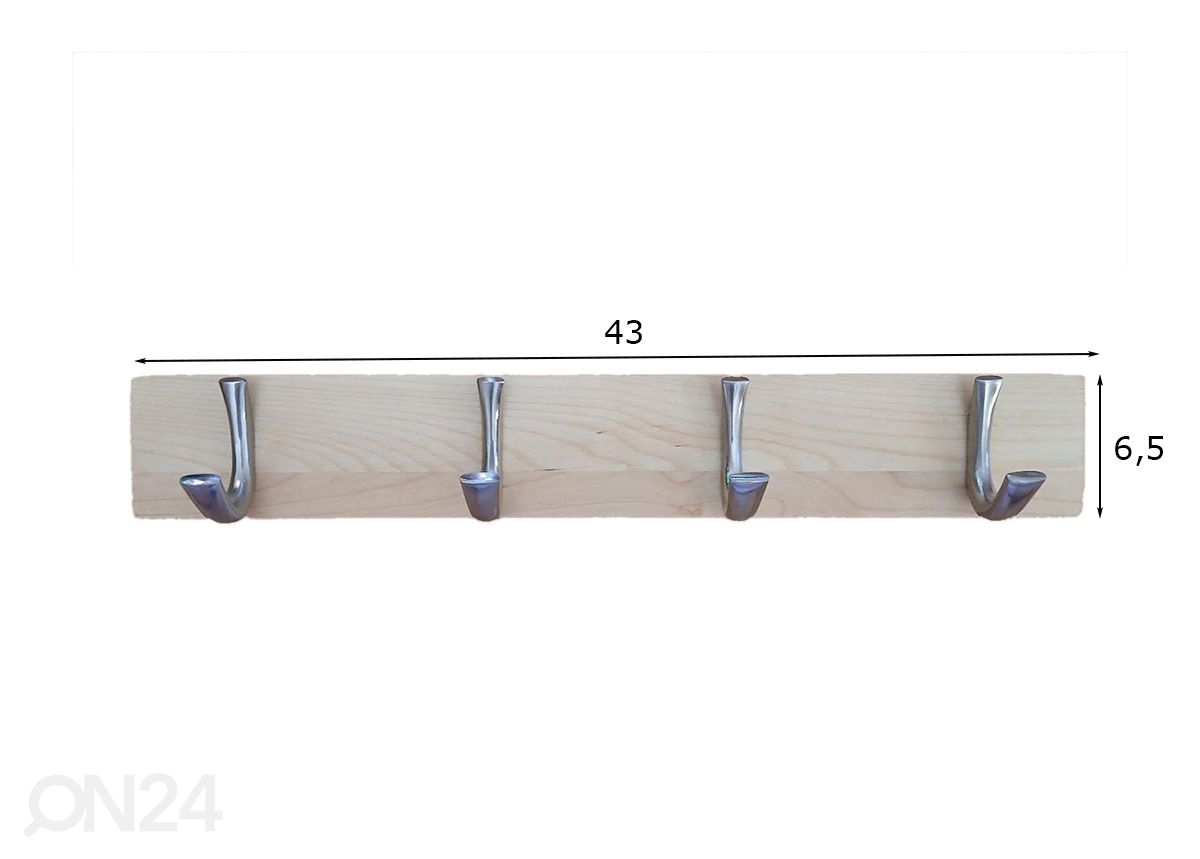 Seinänaulakko koivusta 43 cm kuvasuurennos mitat